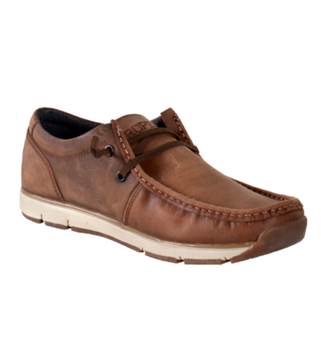 Roper Mens Lloyd Brown Leather Casual Shoe