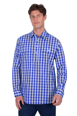 Hard Slog Mens Levers 1/2 Placket Long Sleeve Shirt