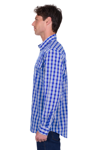 Hard Slog Mens Levers 1/2 Placket Long Sleeve Shirt