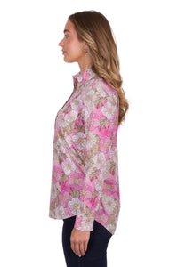 Hard Slog Womens Etta 1/2 Placket Long Sleeve Shirt