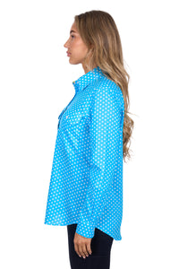 Hard Slog Womens Sia 1/2 Placket Long Sleeve Shirt