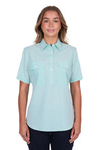 Load image into Gallery viewer, Hard Slog Womens Grace 1/2 Placket Short Sleeve Shirt