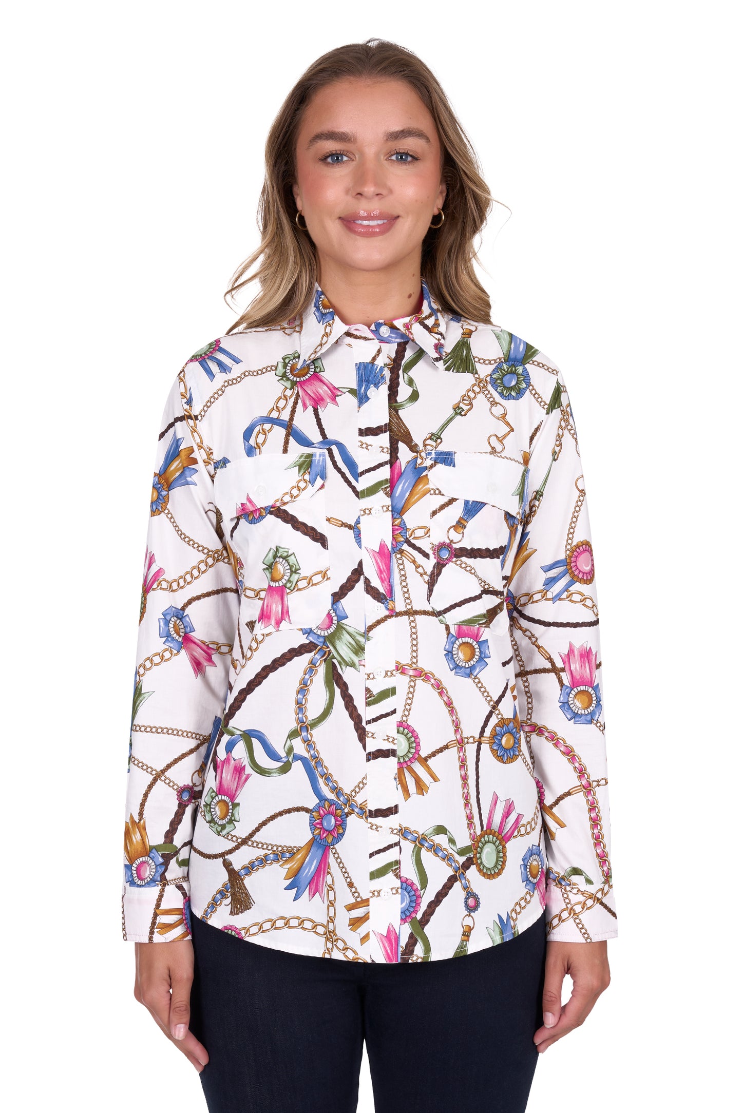 Hard Slog Womens Jolie Full Placket Long Sleeve Shirt