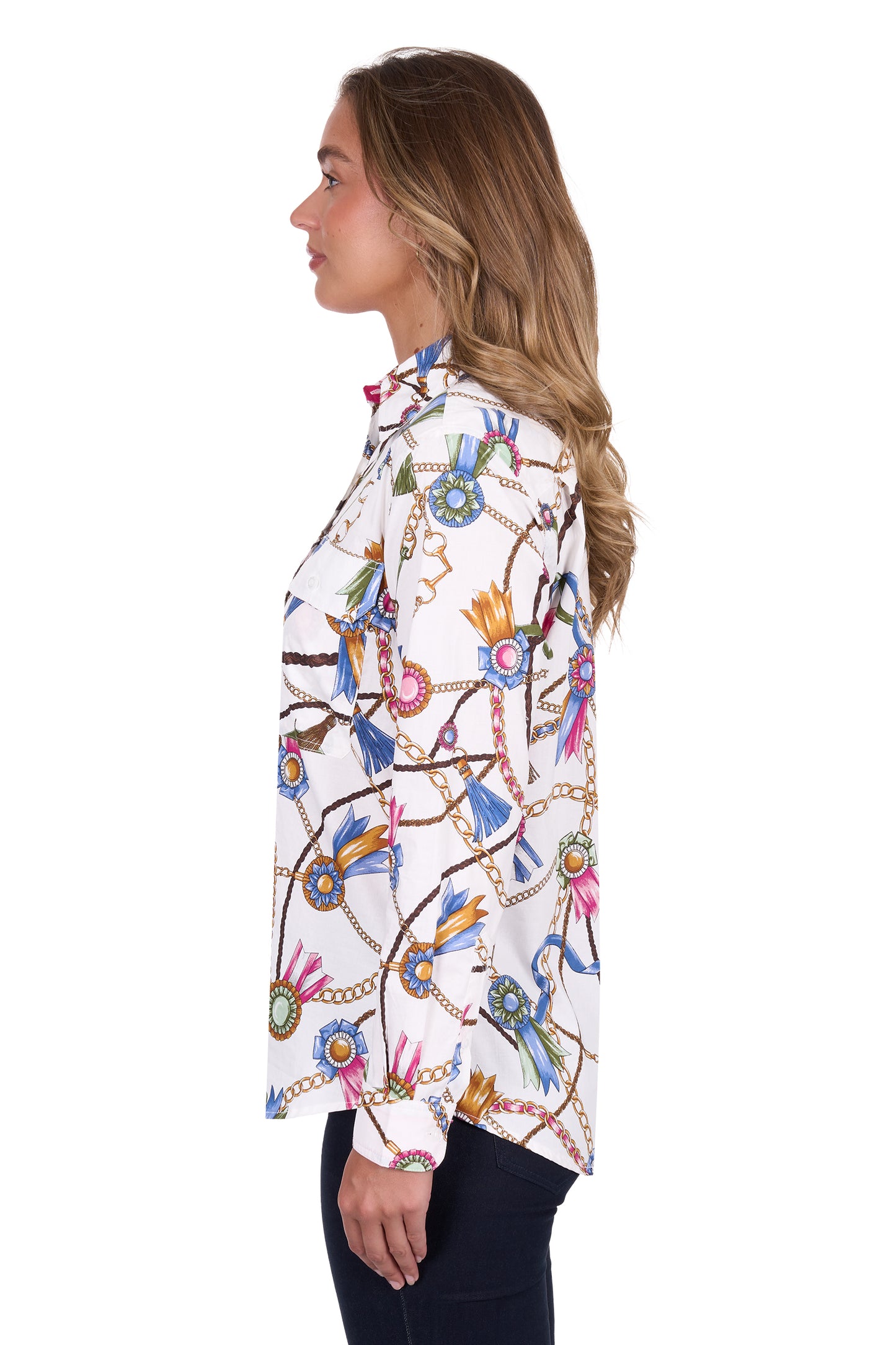 Hard Slog Womens Jolie Full Placket Long Sleeve Shirt