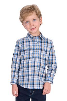 Hard Slog Kids Gibson 1/2 Placket Long Sleeve Shirt