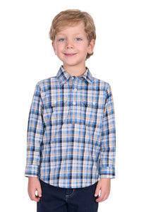 Hard Slog Kids Gibson 1/2 Placket Long Sleeve Shirt