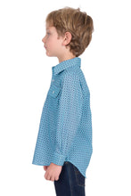 Load image into Gallery viewer, Hard Slog Kids Lygon 1/2 Placket Long Sleeve Shirt