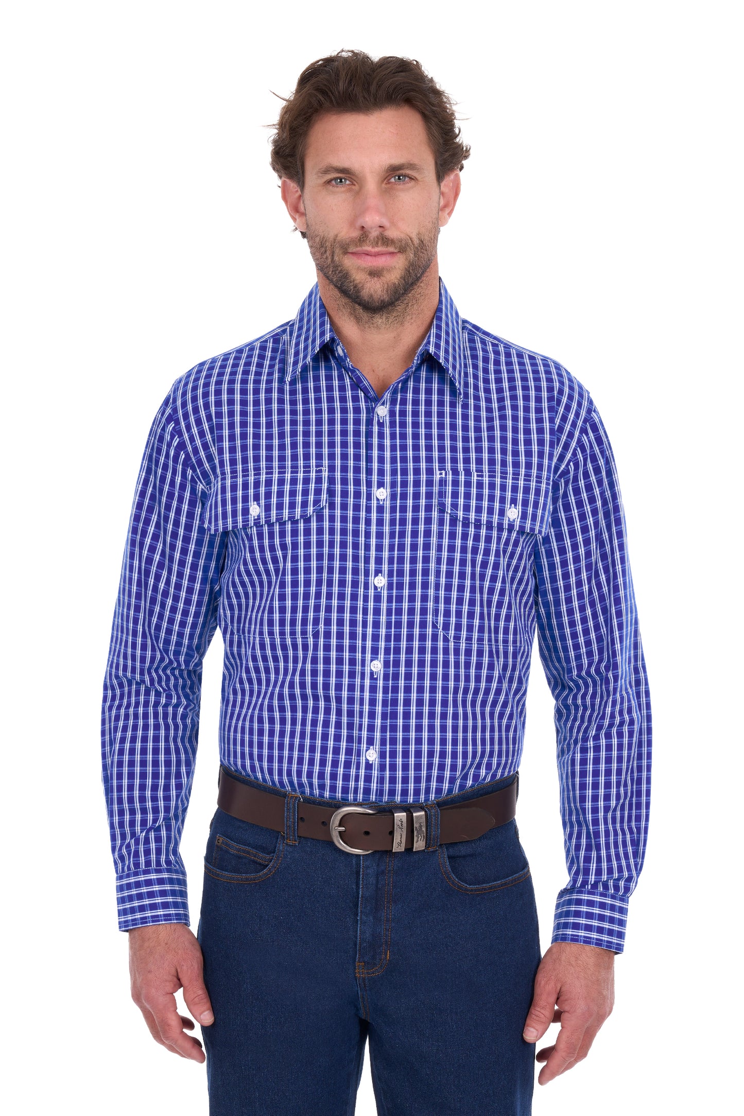 Hard Slog Mens Alex Long Sleeve Dress Shirt