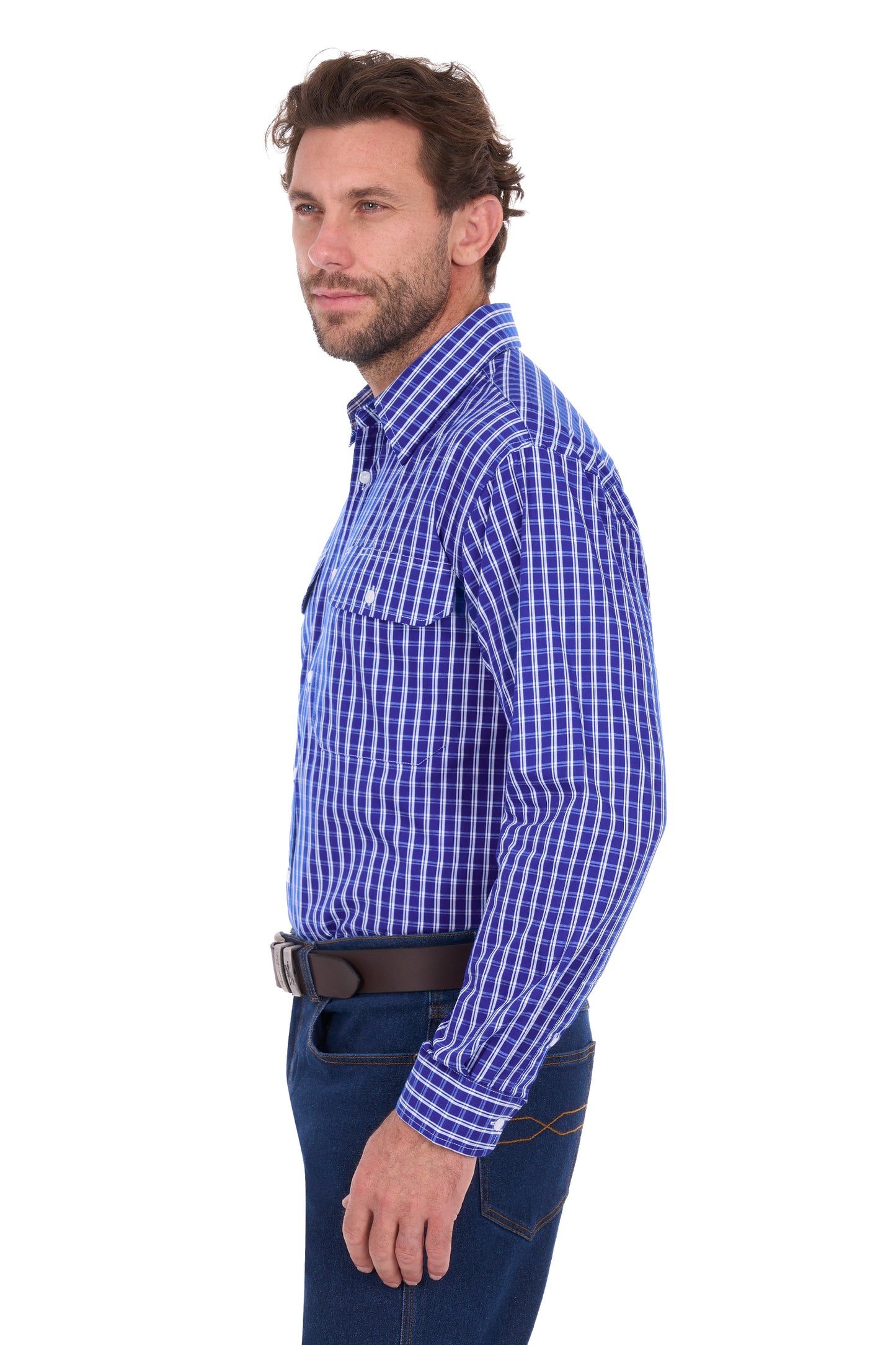 Hard Slog Mens Alex Long Sleeve Dress Shirt