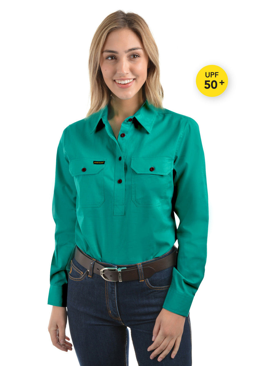 Hard Slog Womens Half Placket Light Cotton Country Work Shirt