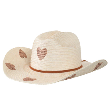 Sunbody Hats Kids Cattleman Natural Palm Leaf Hat