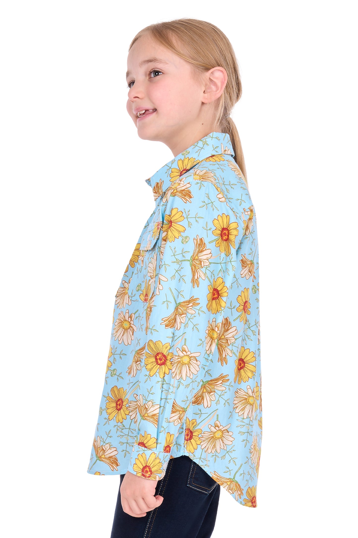 Hard Slog Kids Sunday Half Placket Long Sleeve Shirt