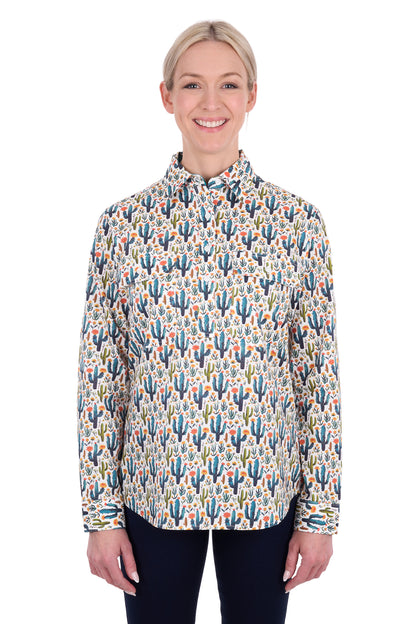Hard Slog Womens Alba Half Placket Long Sleeve Shirt