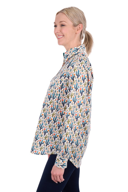 Hard Slog Womens Alba Half Placket Long Sleeve Shirt