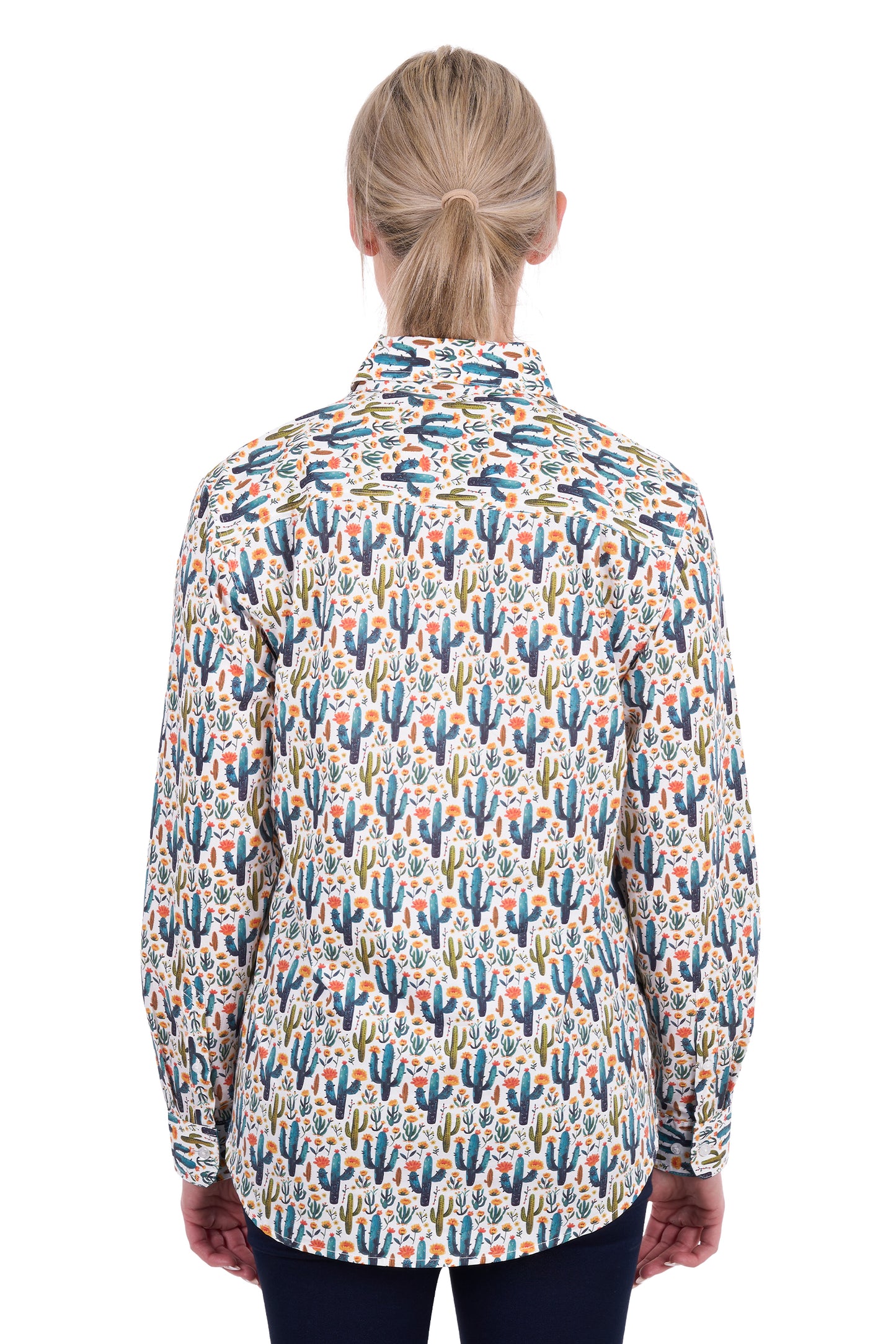 Hard Slog Womens Alba Half Placket Long Sleeve Shirt