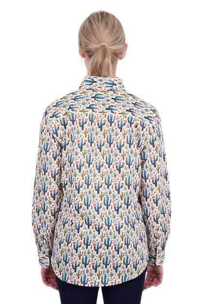 Hard Slog Womens Alba Half Placket Long Sleeve Shirt