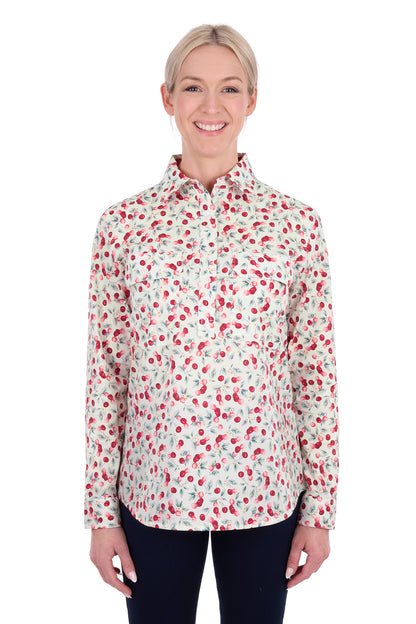 Hard Slog Womens Clair Half Placket Long Sleeve Shirt