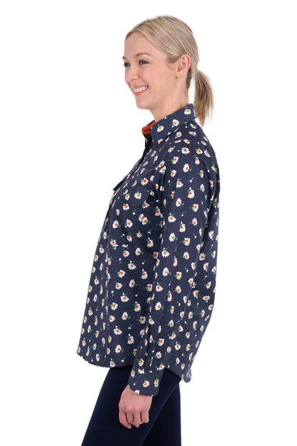 Hard Slog Womens Joanna Half Placket Long Sleeve Shirt