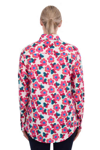 Hard Slog Womens Lorri Half Placket Long Sleeve