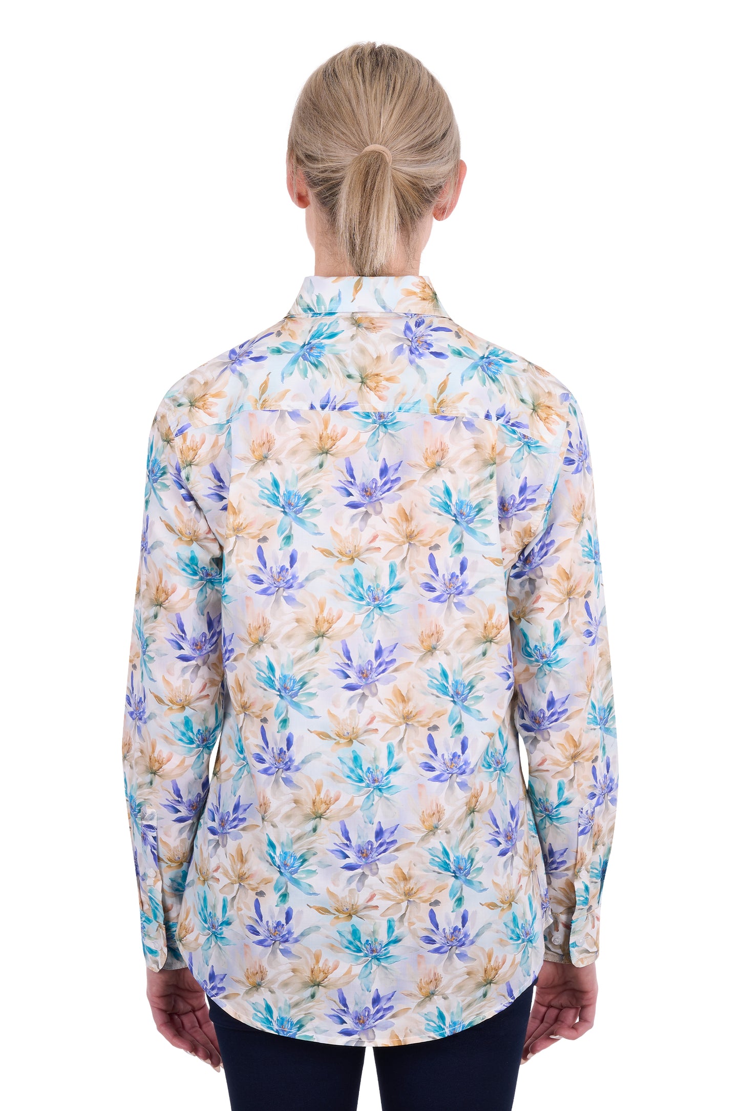 Hard Slog Womens Meadow Half Placket Long Sleeve Shirt