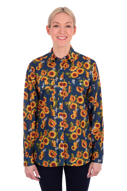 Hard Slog Womens Tabby Full Placket Long Sleeve Shirt