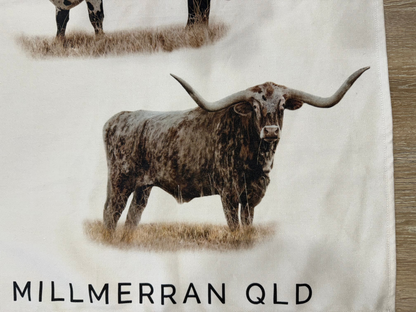 Australian Made Longhorn Tea Towel