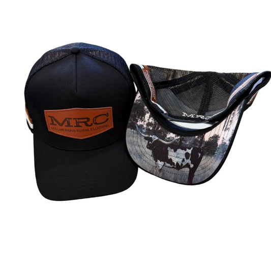 MRC Trucker Cap Black Longhorn