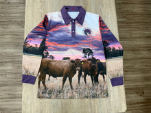 Load image into Gallery viewer, Back Creek Adult Cattle Sunset Fishing Shirt