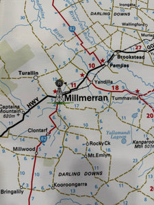 Australian Made Millmerran Local Map Tea Towel