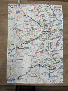 Australian Made Millmerran Local Map Tea Towel