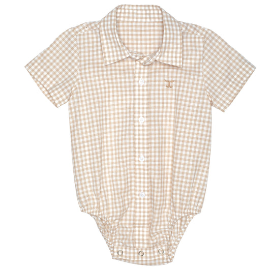Just Country Infants Frankie Short Sleeve Full Button Jumpsuit Romper