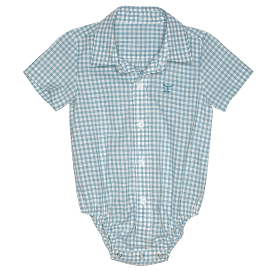 Just Country Infants Frankie Short Sleeve Full Button Jumpsuit Romper