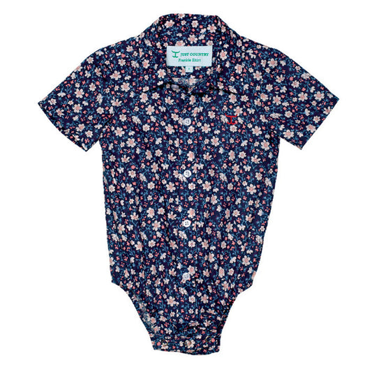 Just Country Infants Frankie Short Sleeve Full Button Jumpsuit Romper