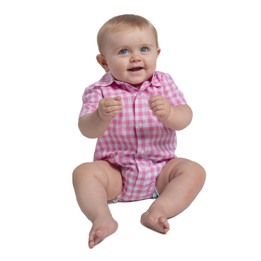 Just Country Infants Frankie Short Sleeve Full Button Jumpsuit Romper