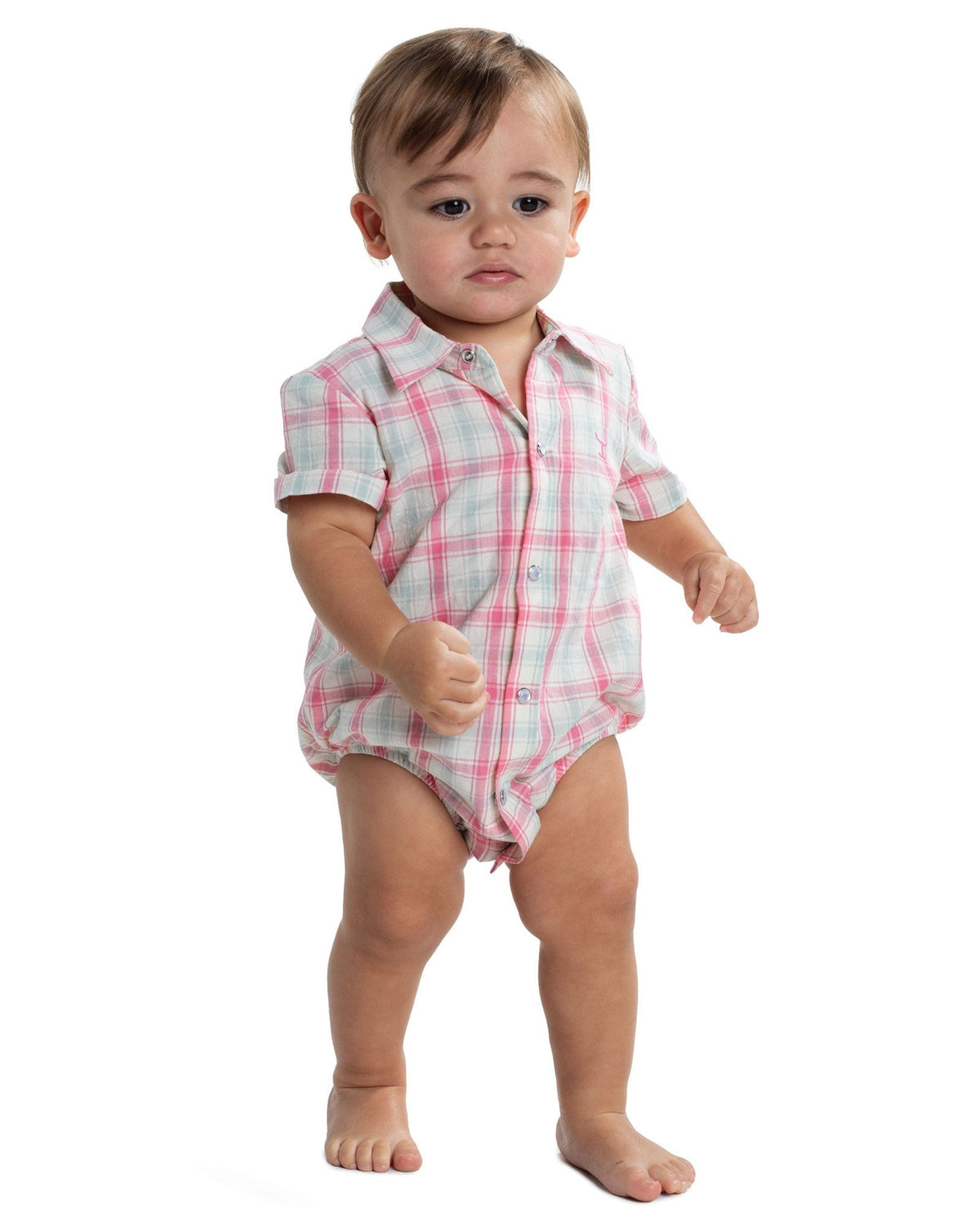 Just Country Infants Frankie Short Sleeve Full Button Jumpsuit