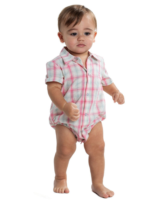 Just Country Infants Frankie Short Sleeve Full Button Jumpsuit