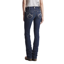 Load image into Gallery viewer, Ariat Womens Real Mid Rise Stackable Straight Leg Stretch Icon Jeans Regular Length