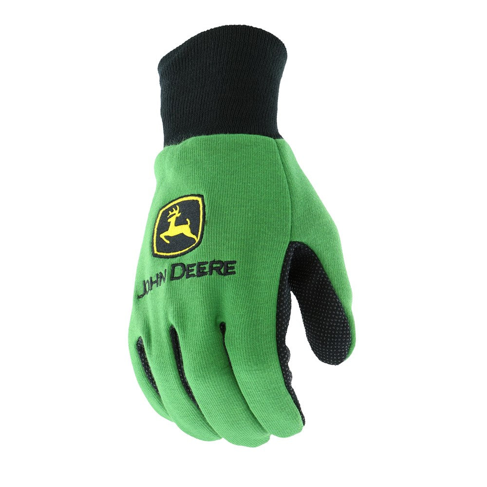 John Deere Light Duty Green Cotton Work Gloves