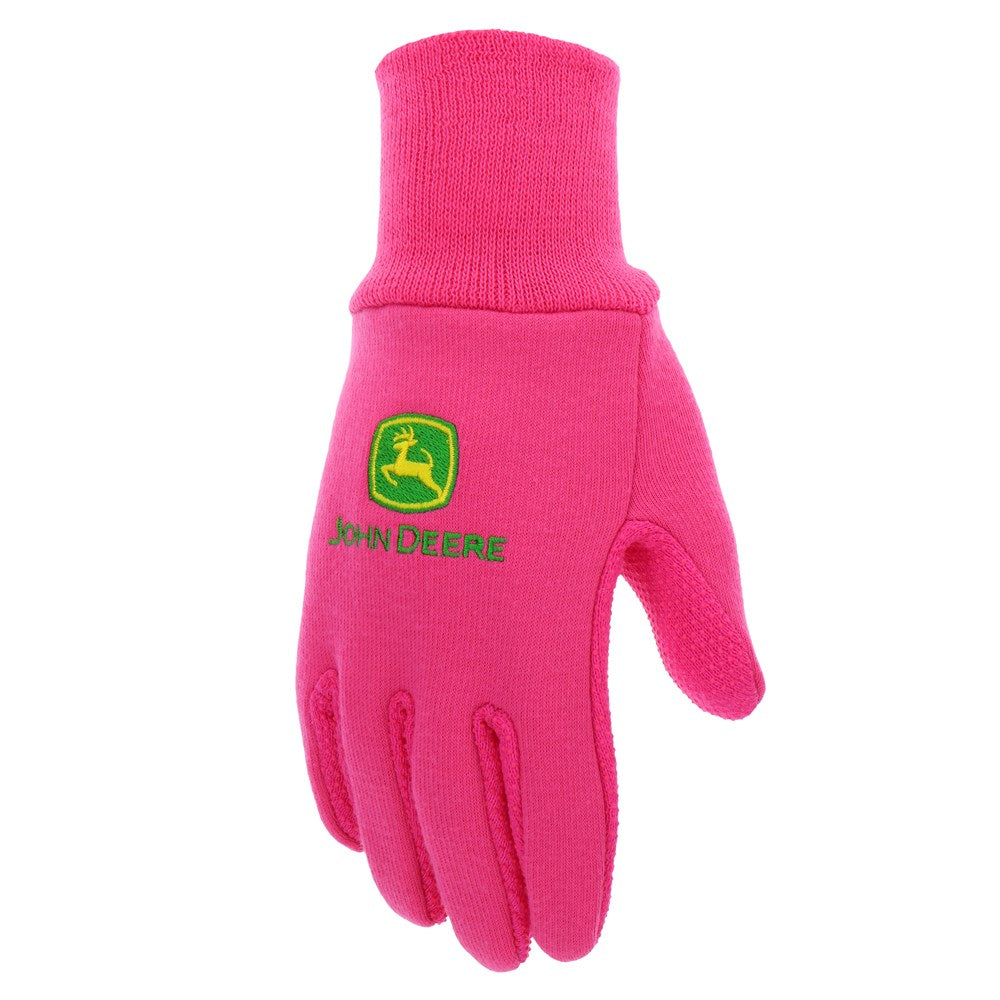 John Deere Light Duty Womens Pink Cotton Work Gloves