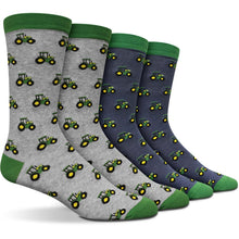 Load image into Gallery viewer, John Deere Tractor Row Fashion Adult Crew Socks 2 Pack