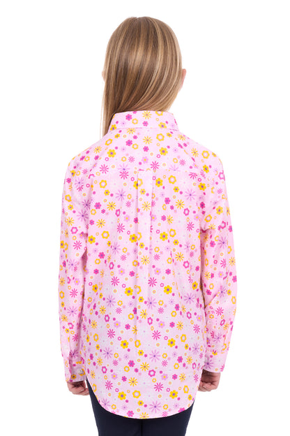 Hard Slog Kids Daisy 1/2 Placket Long Sleeve Shirt