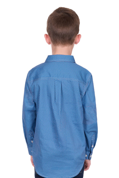 Hard Slog Kids Holden 1/2 Placket Long Sleeve Shirt
