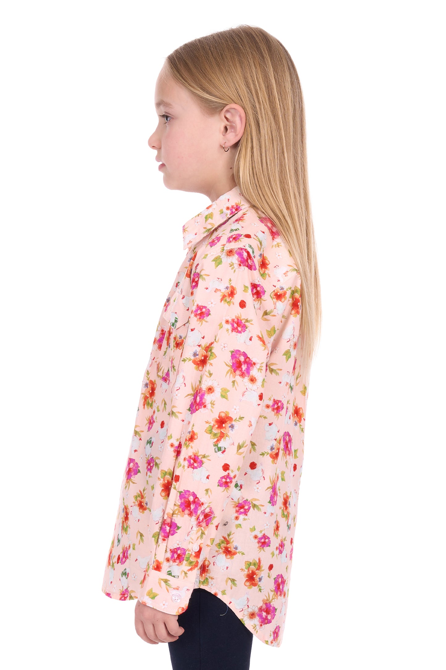 Hard Slog Kids Lily 1/2 Placket Long Sleeve Shirt