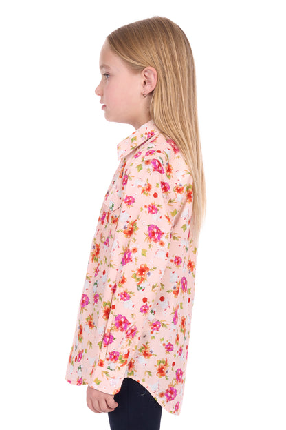 Hard Slog Kids Lily 1/2 Placket Long Sleeve Shirt