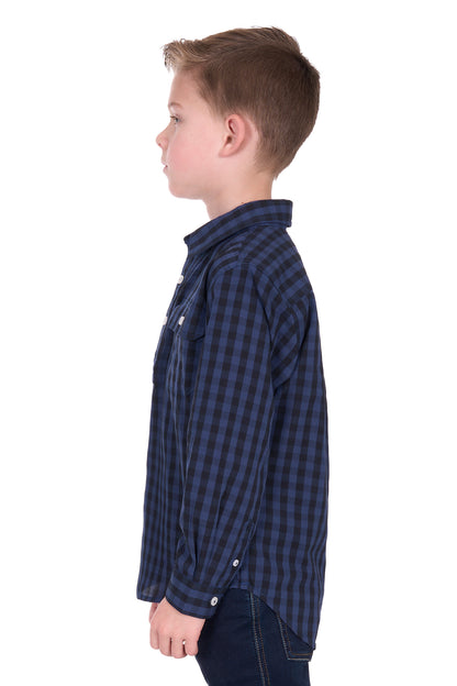 Hard Slog Kids Nash 1/2 Placket Long Sleeve Shirt
