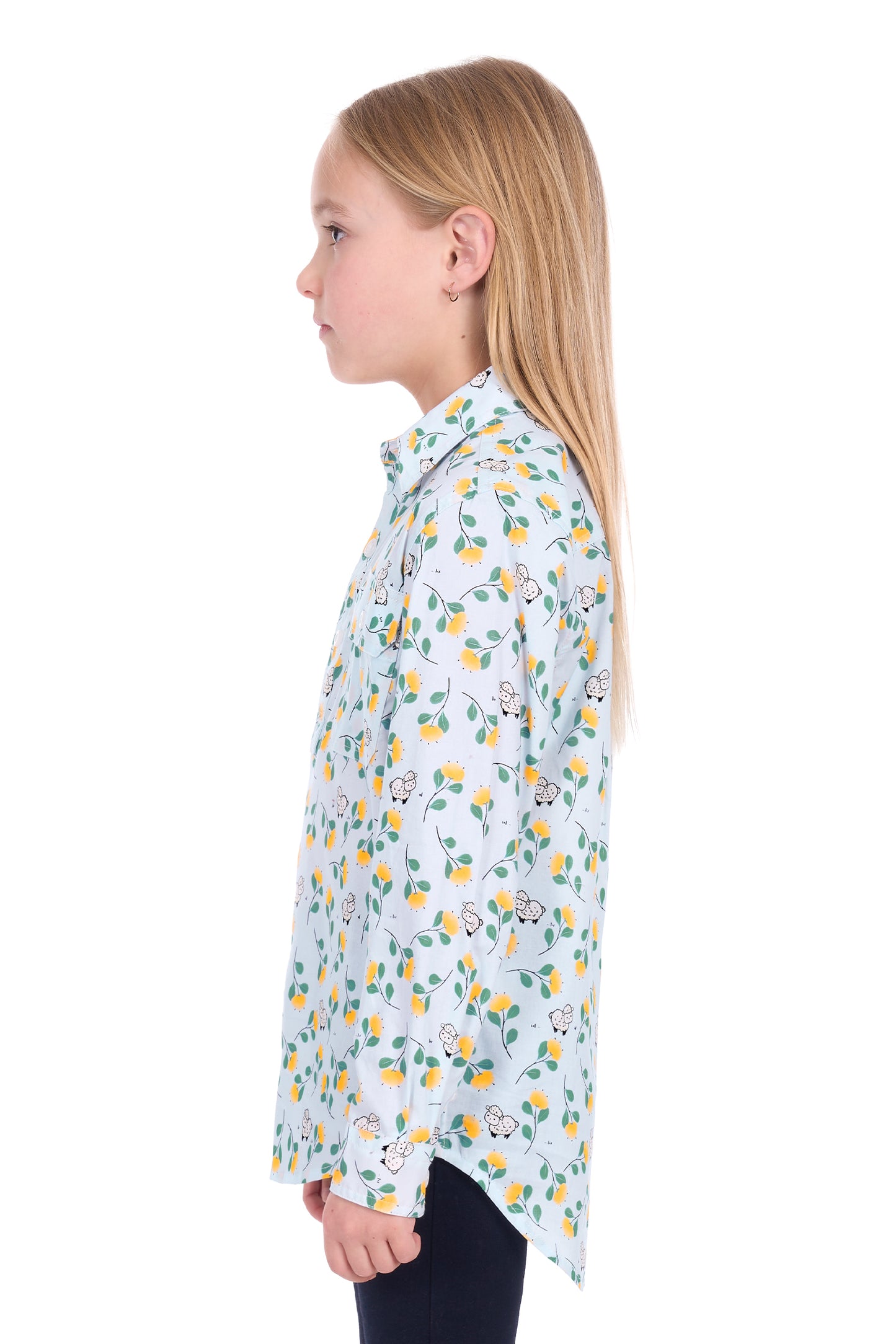 Hard Slog Kids Suzie 1/2 Placket Long Sleeve Shirt
