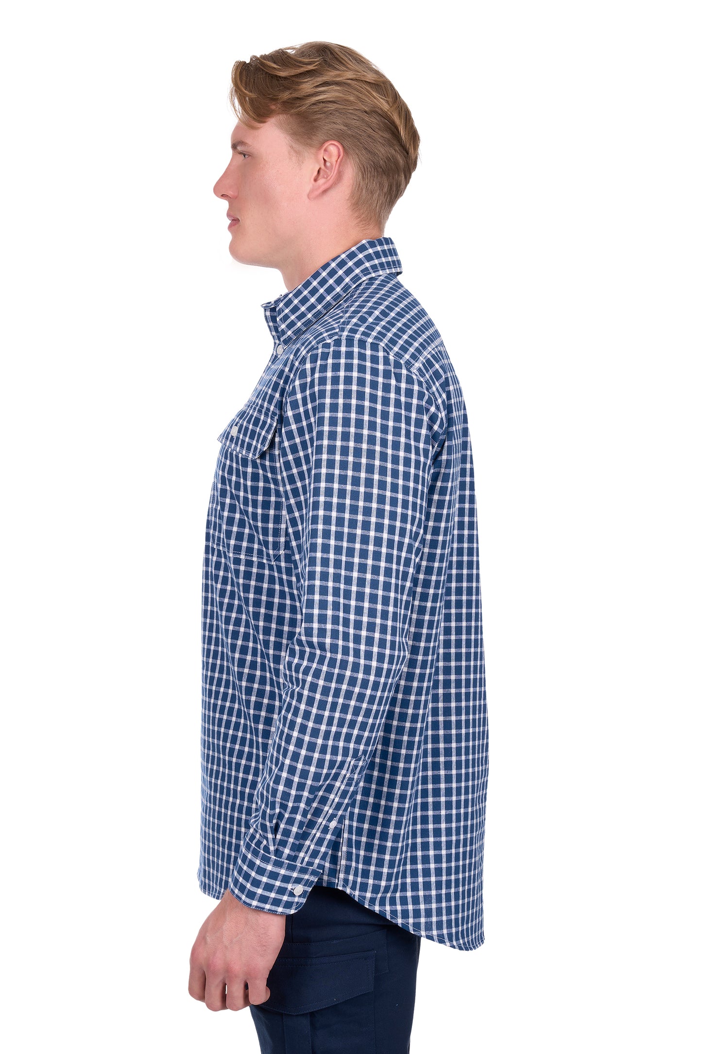 Hard Slog Mens Alden 1/2 Placket Long Sleeve Shirt