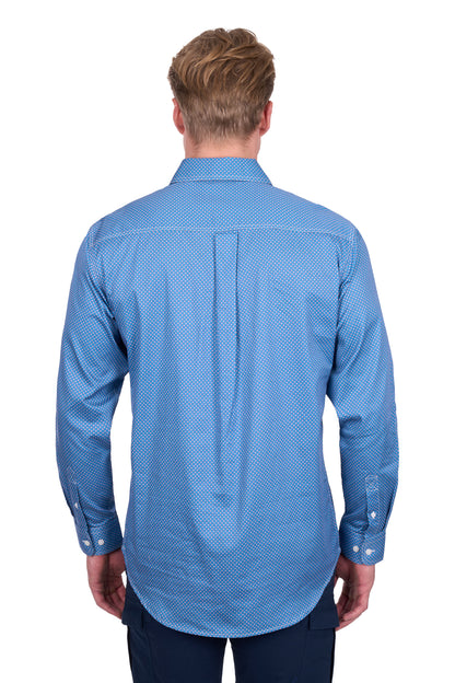 Hard Slog Mens Holden 1/2 Placket Long Sleeve Shirt