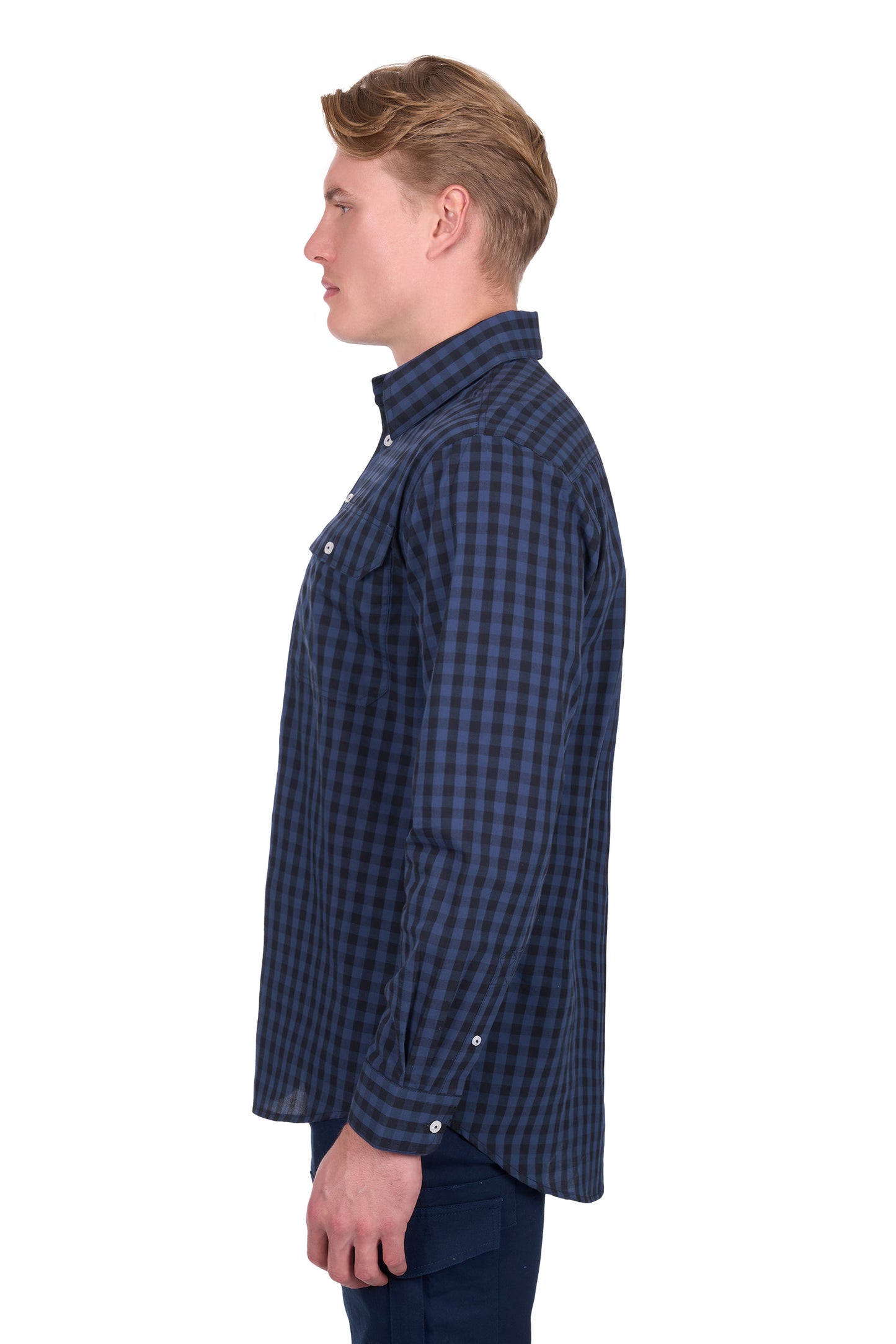 Hard Slog Mens Nash 1/2 Placket Long Sleeve Shirt