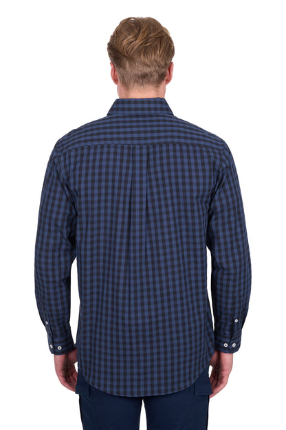 Hard Slog Mens Nash 1/2 Placket Long Sleeve Shirt